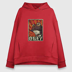Женское худи оверсайз Obey frog