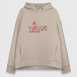 Толстовка оверсайз женская VAG not VOGUE, цвет: миндальный