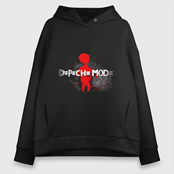 Толстовка оверсайз женская Depeche Mode angel, цвет: черный