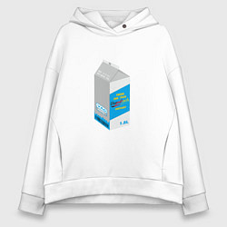 Толстовка оверсайз женская Milk one pack vagodroch, цвет: белый