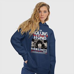 Толстовка оверсайз женская The Rolling Stones rock, цвет: тёмно-синий — фото 2