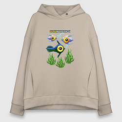 Толстовка оверсайз женская Subnautica, цвет: миндальный