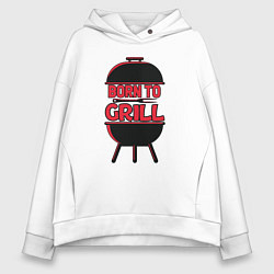 Женское худи оверсайз Born to grill