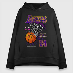 Толстовка оверсайз женская LA Lakers Kobe, цвет: черный