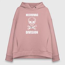 Женское худи оверсайз Necrovag white division