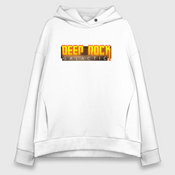 Толстовка оверсайз женская Deep Rock Galactic logo, цвет: белый