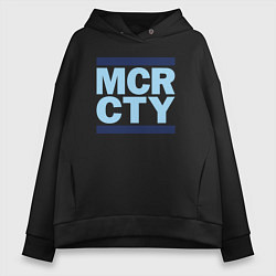 Толстовка оверсайз женская Run Manchester city, цвет: черный