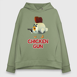 Женское худи оверсайз Chicken Gun chick