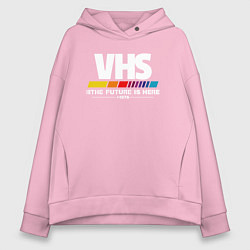 Толстовка оверсайз женская VHS retro 1976, цвет: светло-розовый