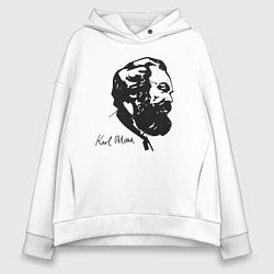 Толстовка оверсайз женская Karl Marx, цвет: белый