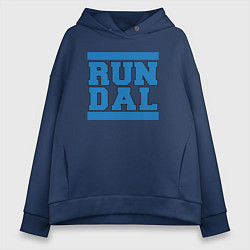 Толстовка оверсайз женская Run Dallas Mavericks, цвет: тёмно-синий