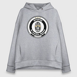 Толстовка оверсайз женская Juventus club, цвет: меланж