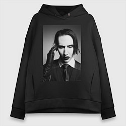 Женское худи оверсайз Marilyn Manson looks at you