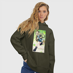 Толстовка оверсайз женская Кирара Геншин импакт, цвет: хаки — фото 2