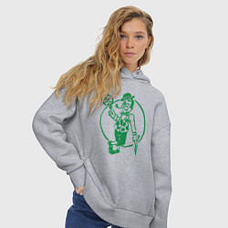 Толстовка оверсайз женская Celtics man, цвет: меланж — фото 2