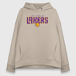 Толстовка оверсайз женская Team Lakers, цвет: миндальный