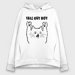 Женское худи оверсайз Fall Out Boy - rock cat