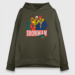 Толстовка оверсайз женская Ironman, цвет: хаки