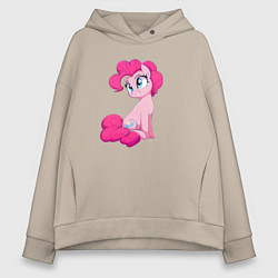 Толстовка оверсайз женская Пинки Пай, цвет: миндальный