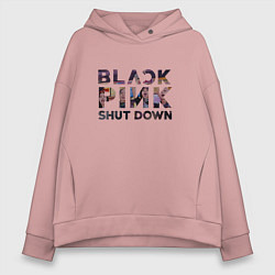 Женское худи оверсайз Blackpink logo Jisoo Lisa Rose Jennie