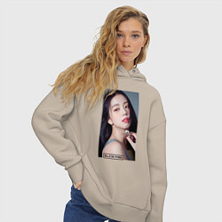 Толстовка оверсайз женская Kim Jisoo, цвет: миндальный — фото 2