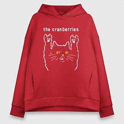 Женское худи оверсайз The Cranberries rock cat