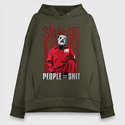 Толстовка оверсайз женская Slipknot Corey, цвет: хаки
