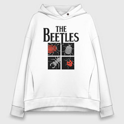 Толстовка оверсайз женская Beetles, цвет: белый