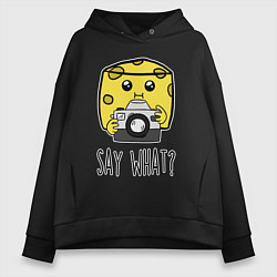 Женское худи оверсайз Cheese photographer