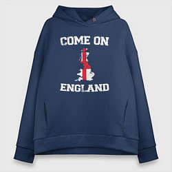 Толстовка оверсайз женская Come on England, цвет: тёмно-синий