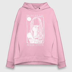 Толстовка оверсайз женская Bring Me the Horizon girl, цвет: светло-розовый