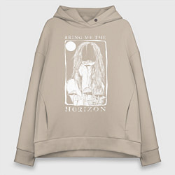 Толстовка оверсайз женская Bring Me the Horizon girl, цвет: миндальный