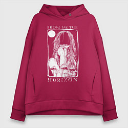 Толстовка оверсайз женская Bring Me the Horizon girl, цвет: маджента