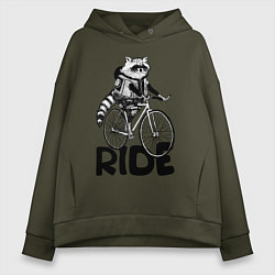 Женское худи оверсайз Raccoon ride