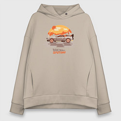 Толстовка оверсайз женская Back to the future sun, цвет: миндальный