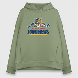 Толстовка оверсайз женская Florida panthers - hockey team, цвет: авокадо