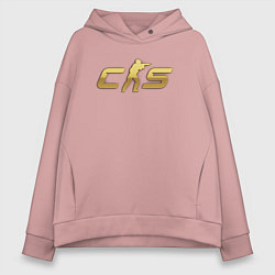 Женское худи оверсайз CS 2 gold logo