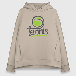 Толстовка оверсайз женская Tennis ball, цвет: миндальный