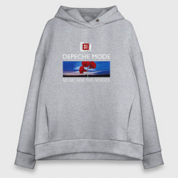 Толстовка оверсайз женская Depeche Mode - Music for the Masses logo, цвет: меланж