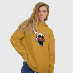 Толстовка оверсайз женская Голова Мангла, цвет: горчичный — фото 2