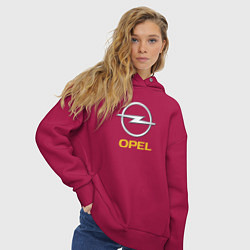Толстовка оверсайз женская Opel sport auto, цвет: маджента — фото 2