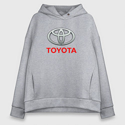Толстовка оверсайз женская Toyota sport auto brend, цвет: меланж