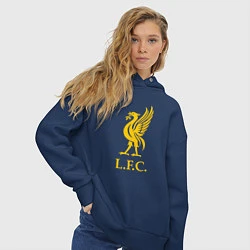 Толстовка оверсайз женская Liverpool sport fc, цвет: тёмно-синий — фото 2