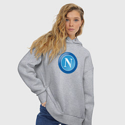 Толстовка оверсайз женская Napoli sport club, цвет: меланж — фото 2
