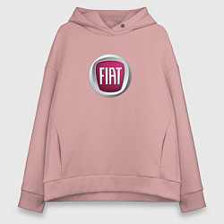 Толстовка оверсайз женская Fiat Italy, цвет: пыльно-розовый