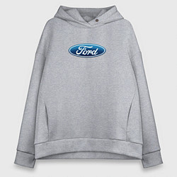 Толстовка оверсайз женская Ford usa auto brend, цвет: меланж