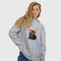 Толстовка оверсайз женская Русы против ящеров, цвет: меланж — фото 2