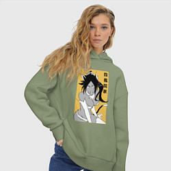 Толстовка оверсайз женская Йоруичи, цвет: авокадо — фото 2