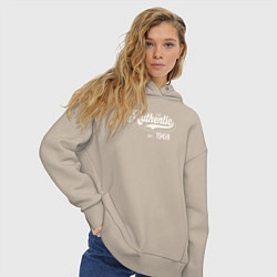 Толстовка оверсайз женская Authentic 1968, цвет: миндальный — фото 2
