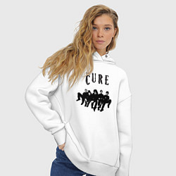 Толстовка оверсайз женская The Cure - A Band, цвет: белый — фото 2